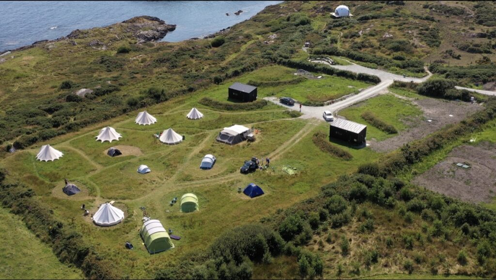 Aerial View of Goleen Harbour Campsite