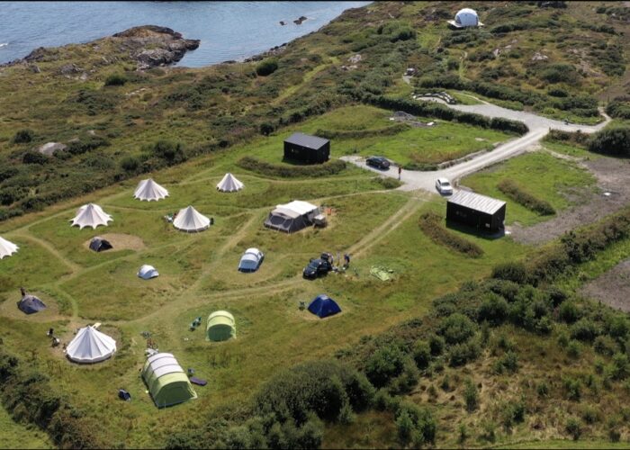 Aerial View of Goleen Harbour Campsite