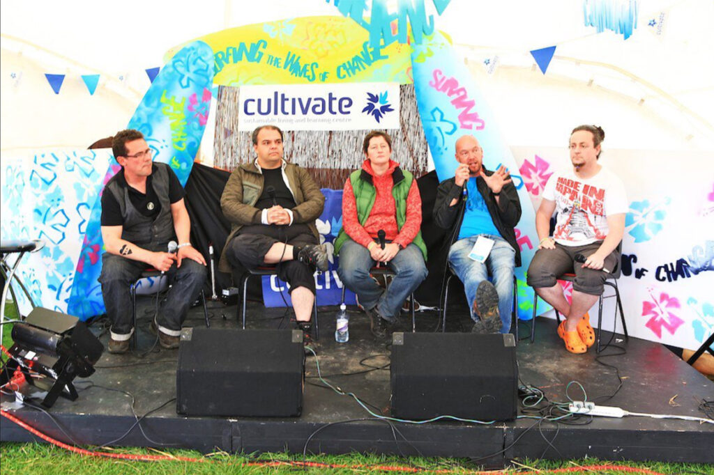 Matt talking at Electric Picnic